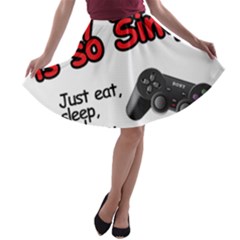 My Life Is Simple A-line Skater Skirt by Ergi2000
