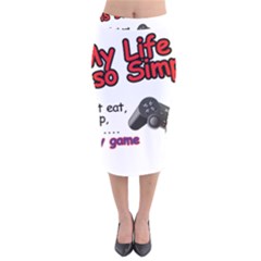 My Life Is Simple Velvet Midi Pencil Skirt by Ergi2000