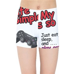 My Life Is Simple Kids  Sports Shorts by Ergi2000