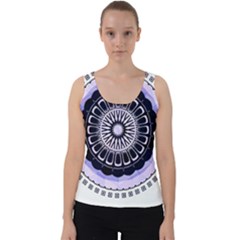 Design Circular Pattern Mandala Velvet Tank Top by Pakrebo