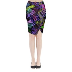 Leaves Nature Design Plant Midi Wrap Pencil Skirt