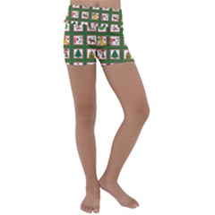 Christmas Paper Christmas Pattern Kids  Lightweight Velour Yoga Shorts by Pakrebo