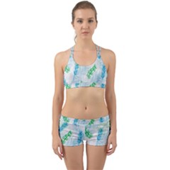 Pattern Feather Fir Colorful Color Back Web Gym Set by Pakrebo