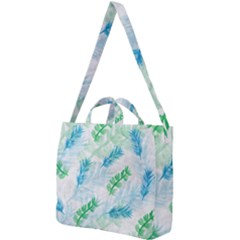 Pattern Feather Fir Colorful Color Square Shoulder Tote Bag