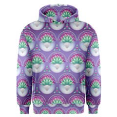 Background Floral Pattern Purple Men s Overhead Hoodie