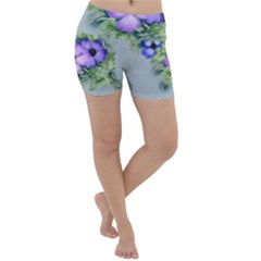 Flowers Vector Illustration Figure Lightweight Velour Yoga Shorts