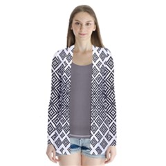 Background Pattern Halftone Drape Collar Cardigan by Pakrebo