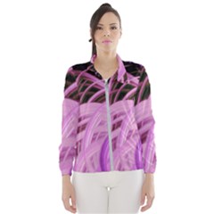 Purple Fractal Artwork Feather Windbreaker (women)