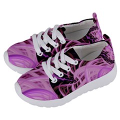 Purple Fractal Artwork Feather Kids  Lightweight Sports Shoes