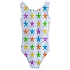 Star Pattern Design Decoration Kids  Cut-out Back One Piece Swimsuit