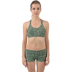 Tropical Pattern Back Web Gym Set