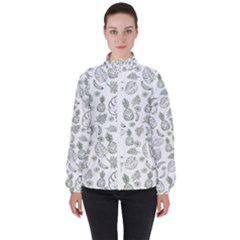 Tropical Pattern High Neck Windbreaker (women) by Valentinaart