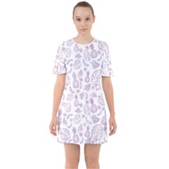 Tropical Pattern Sixties Short Sleeve Mini Dress by Valentinaart