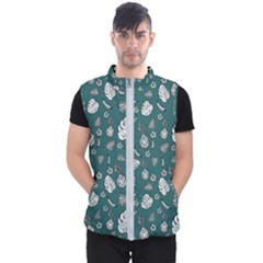 Tropical Pattern Men s Puffer Vest