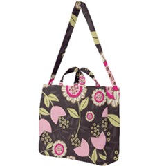 Flowers Wallpaper Floral Decoration Square Shoulder Tote Bag