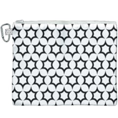 Pattern Star Repeating Black White Canvas Cosmetic Bag (xxxl) by Pakrebo