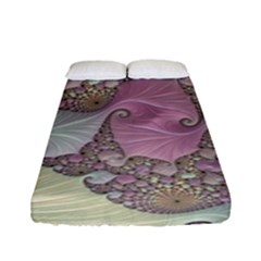 Pastels Cream Abstract Fractal Fitted Sheet (full/ Double Size)