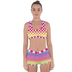 Polka Dots Spectrum Colours Dots Racerback Boyleg Bikini Set by Pakrebo