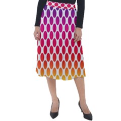 Polka Dots Spectrum Colours Dots Classic Velour Midi Skirt 