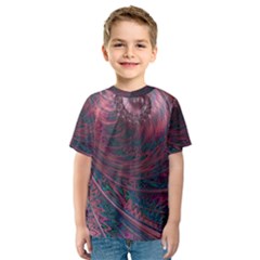 Fractal Artwork Digital Pattern Kids  Sport Mesh Tee