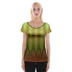 Zig Zag Chevron Classic Pattern Cap Sleeve Top by Pakrebo