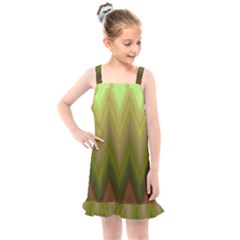 Zig Zag Chevron Classic Pattern Kids  Overall Dress