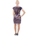 Fractal Artwork Pattern Digital Cap Sleeve Bodycon Dress View2