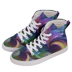 Fractal Artwork Art Swirl Vortex Men s Hi-top Skate Sneakers