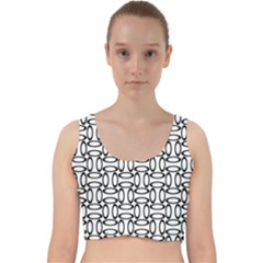 Ellipse Pattern Ellipse Dot Pattern Velvet Racer Back Crop Top