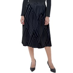 Diagonal Square Black Background Classic Velour Midi Skirt 