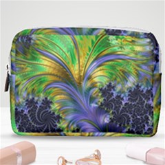 Fractal Gothic Dark Texture Make Up Pouch (medium)