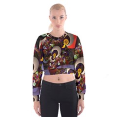 Metals Electrical Cropped Sweatshirt by Pakrebo