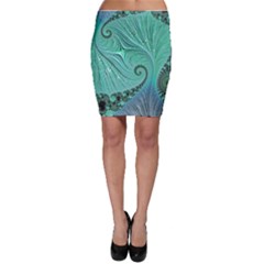 Fractal Artwork Fan Shape Art Bodycon Skirt