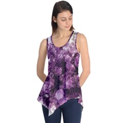 Amethyst Purple Violet Geode Slice Sleeveless Tunic