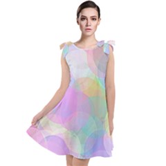 Abstract Background Texture Tie Up Tunic Dress