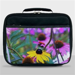 Yellow Flowers In The Purple Coneflower Garden Lunch Bag by myrubiogarden