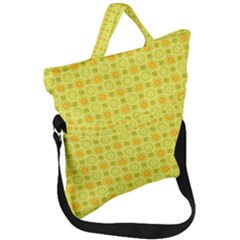 Traditional Patterns Chrysanthemum Fold Over Handle Tote Bag by Pakrebo