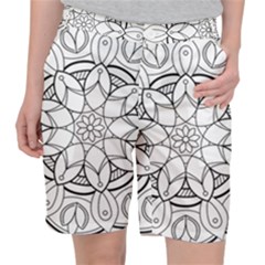 Mandala Drawing Dyes Page Pocket Shorts