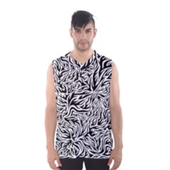 Flames Fire Pattern Digital Art Men s Basketball Tank Top