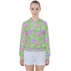 Lily Flowers Green Plant Natural Women s Tie Up Sweat by Pakrebo