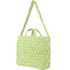 Traditional Patterns Hemp Pattern Green Square Shoulder Tote Bag