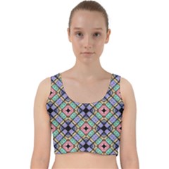 Pattern Wallpaper Background Velvet Racer Back Crop Top