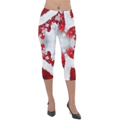 Christmas Background Tile Gifts Lightweight Velour Capri Leggings 