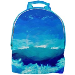 Blue Sky Artwork Drawing Painting Mini Full Print Backpack by Pakrebo