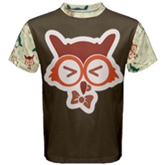 Vintage Emoji Owl (bowtie Brown) Men s Cotton Tee by TransfiguringAdoptionStore