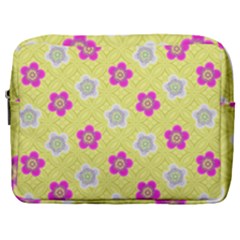 Traditional Patterns Plum Make Up Pouch (large)