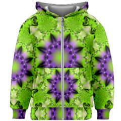 Pattern Abstract Background Art Green Kids  Zipper Hoodie Without Drawstring