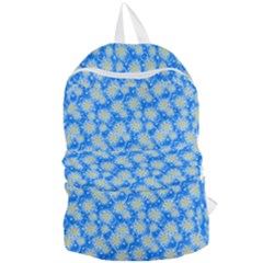 Hydrangea Blue Glitter Round Foldable Lightweight Backpack by Pakrebo