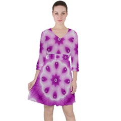 Pattern Abstract Background Art Purple Ruffle Dress