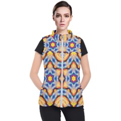 Pattern Abstract Background Art Women s Puffer Vest